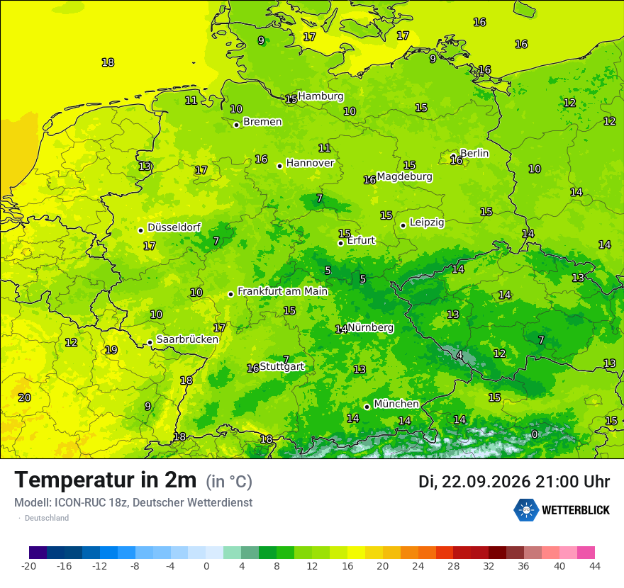 Wetterbild ICON-RUC
