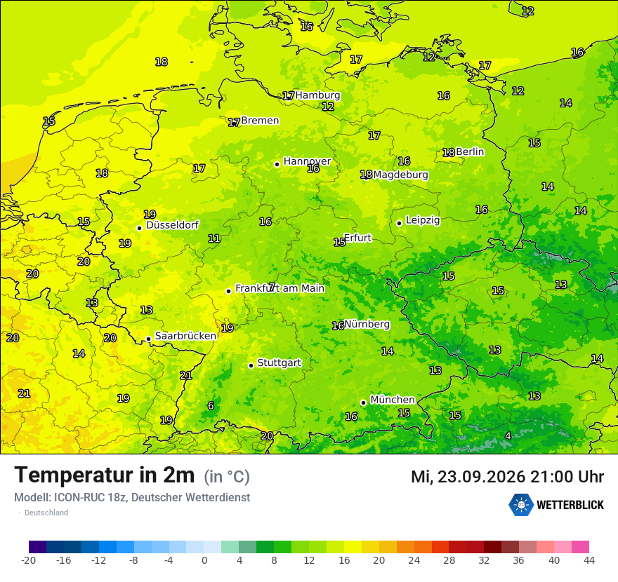 Wetterbild ICON-RUC