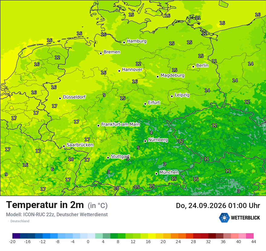 Wetterbild ICON-RUC