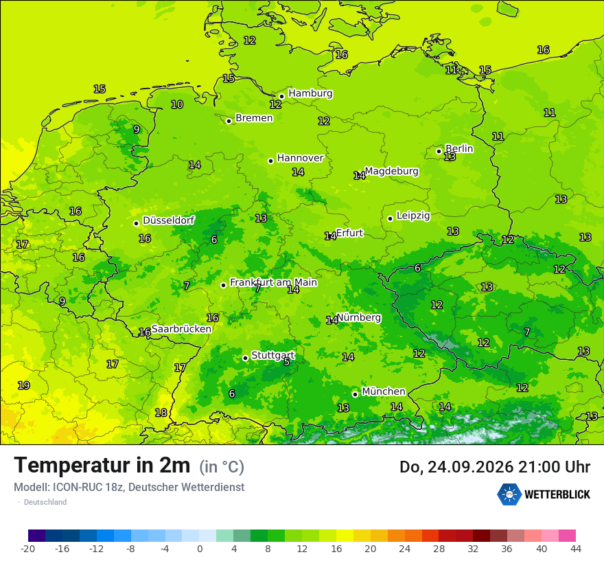 Wetterbild ICON-RUC