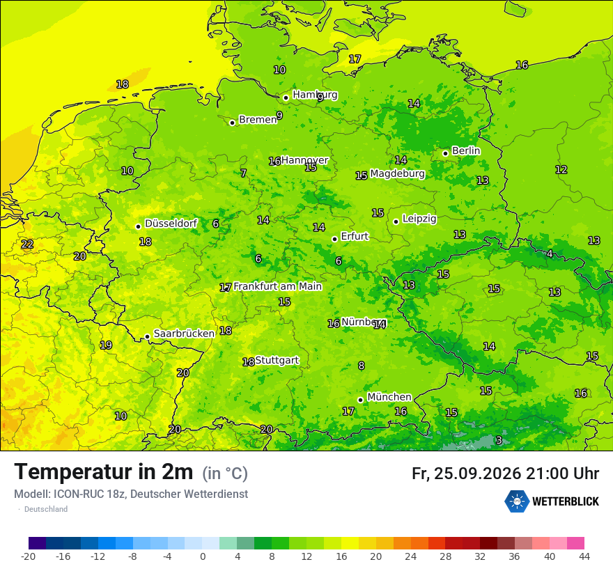 Wetterbild ICON-RUC