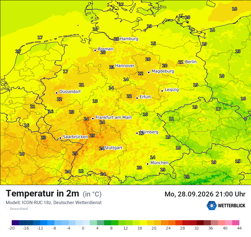 Wetterbild ICON-RUC