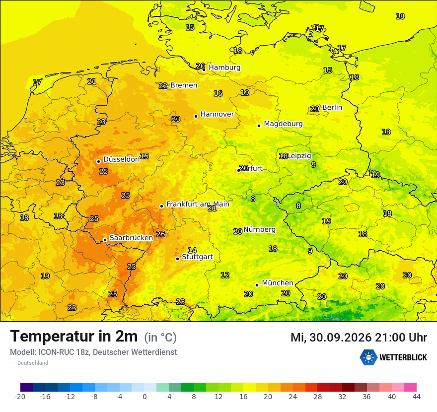 Wetterbild ICON-RUC