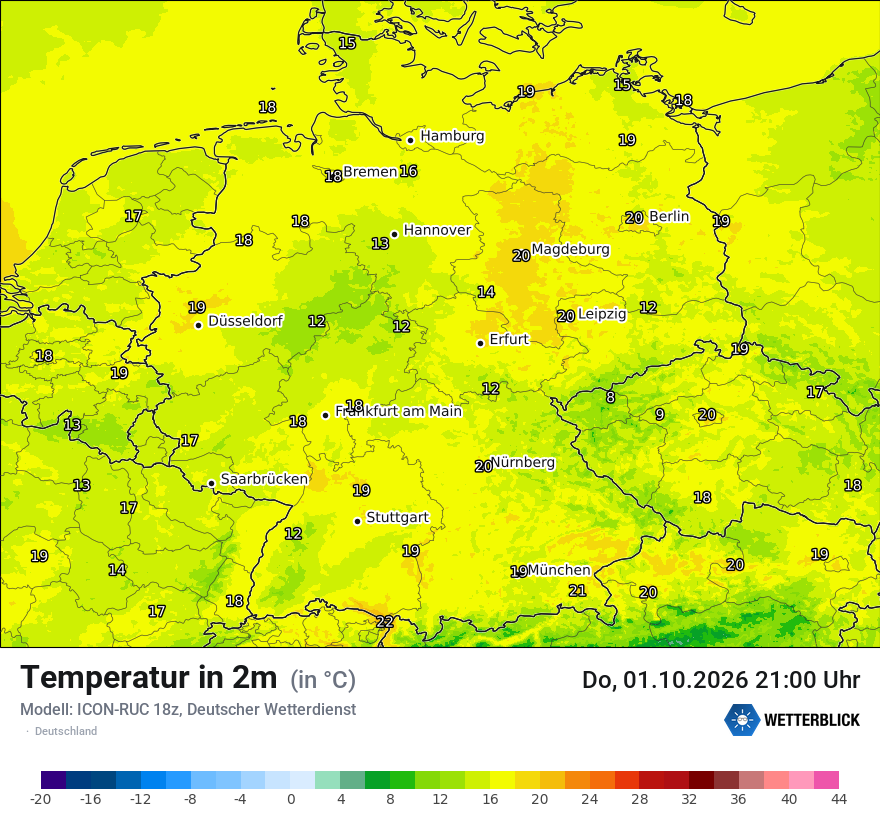Wetterbild ICON-RUC