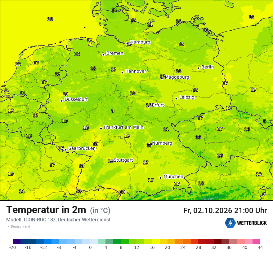 Wetterbild ICON-RUC