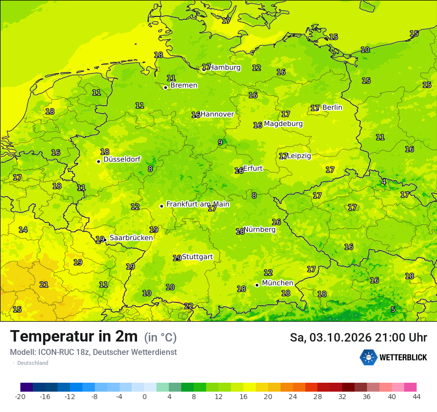 Wetterbild ICON-RUC