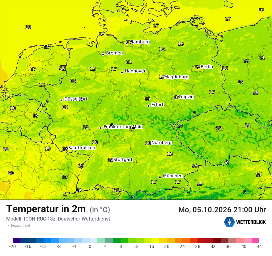 Wetterbild ICON-RUC