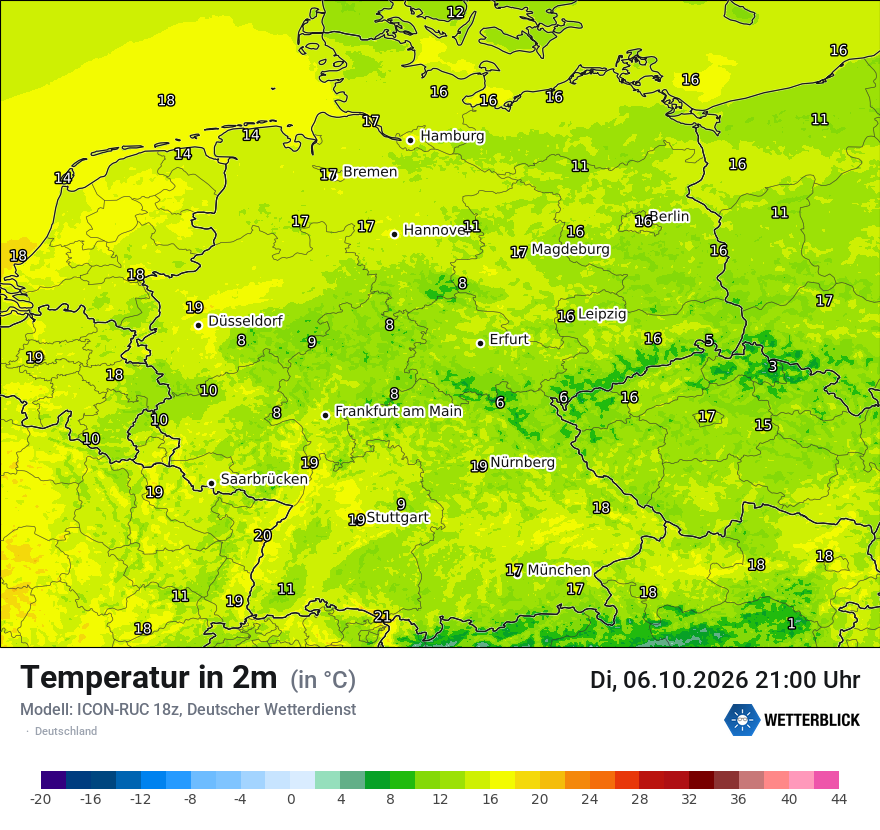 Wetterbild ICON-RUC