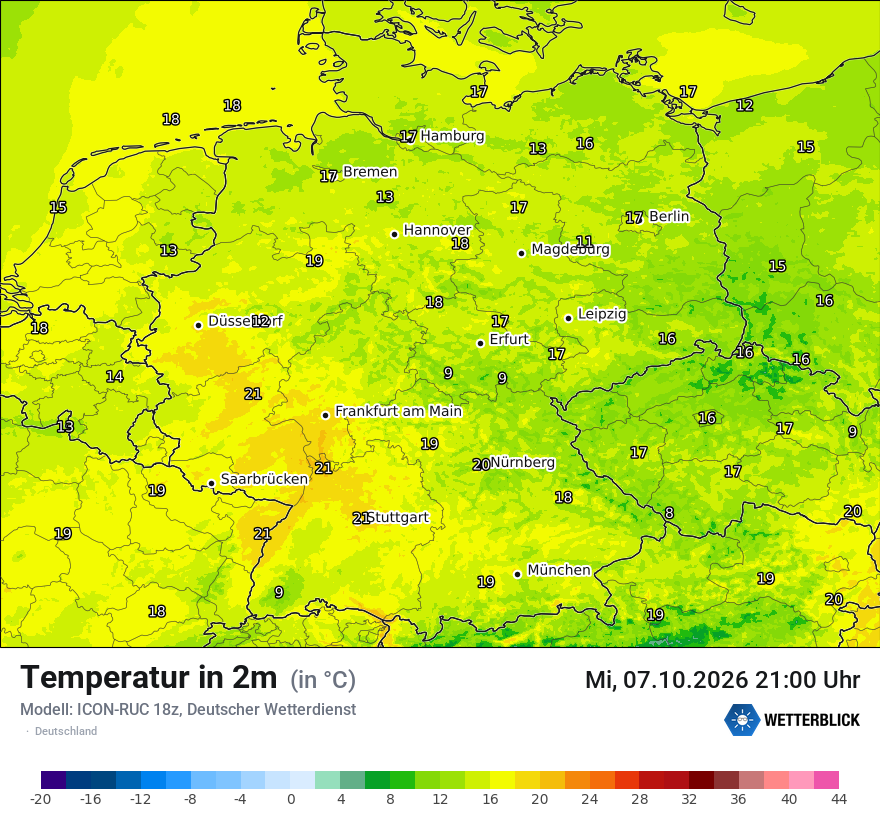 Wetterbild ICON-RUC