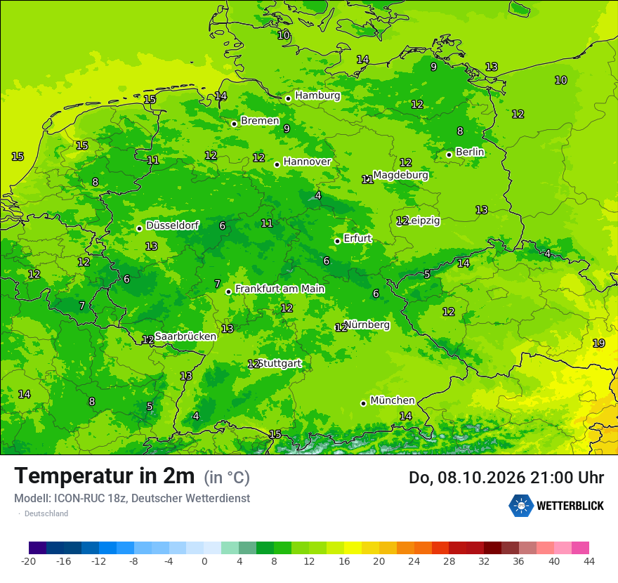 Wetterbild ICON-RUC