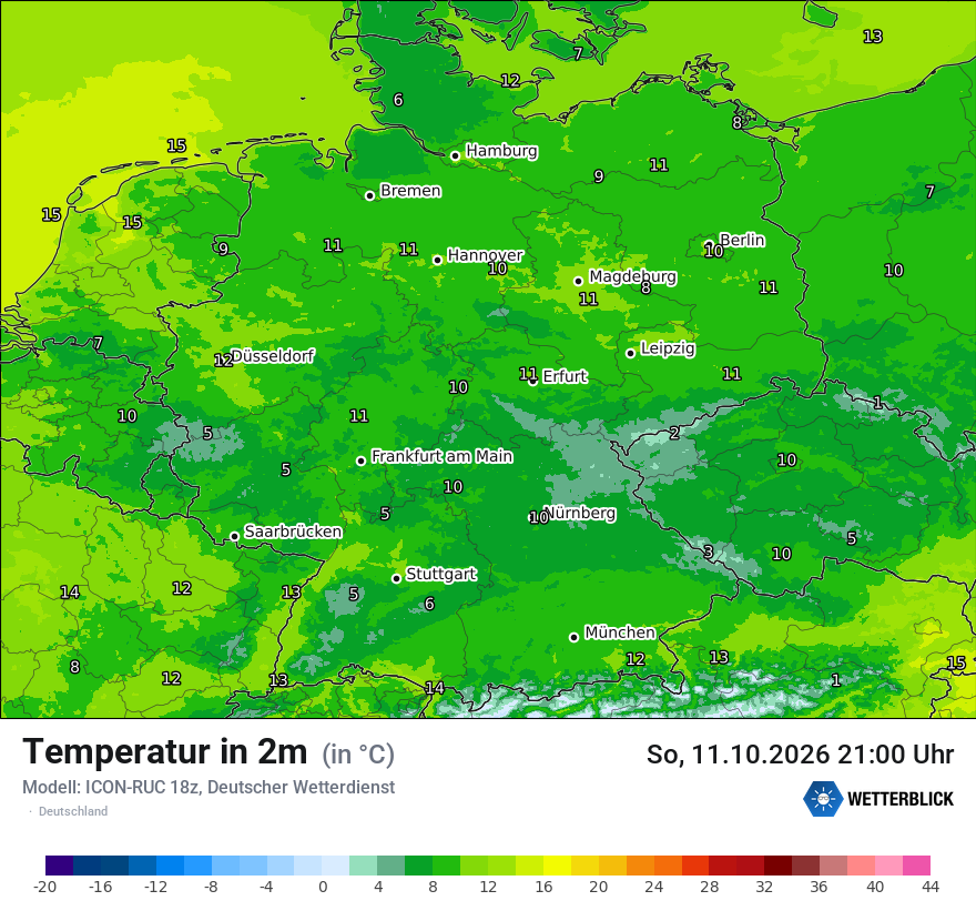 Wetterbild ICON-RUC