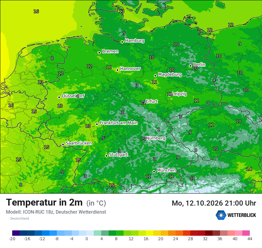 Wetterbild ICON-RUC
