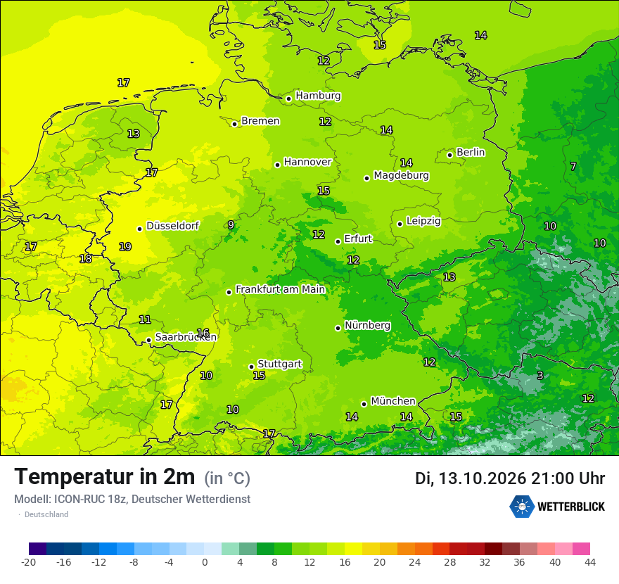 Wetterbild ICON-RUC