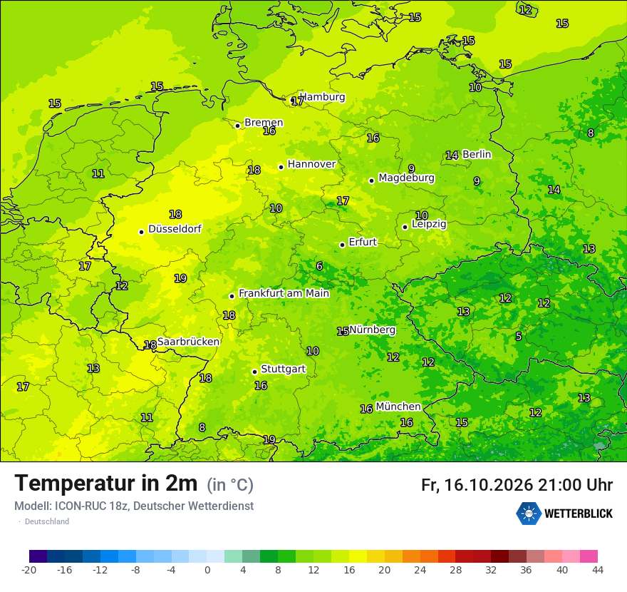Wetterbild ICON-RUC