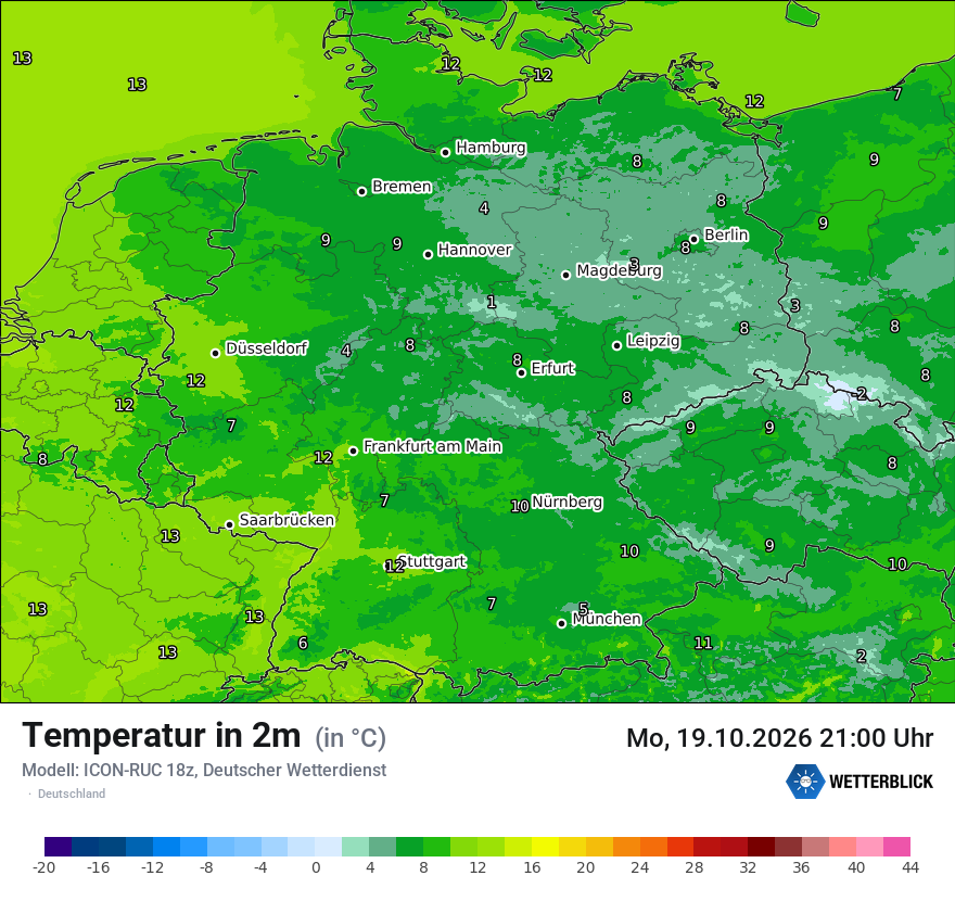Wetterbild ICON-RUC