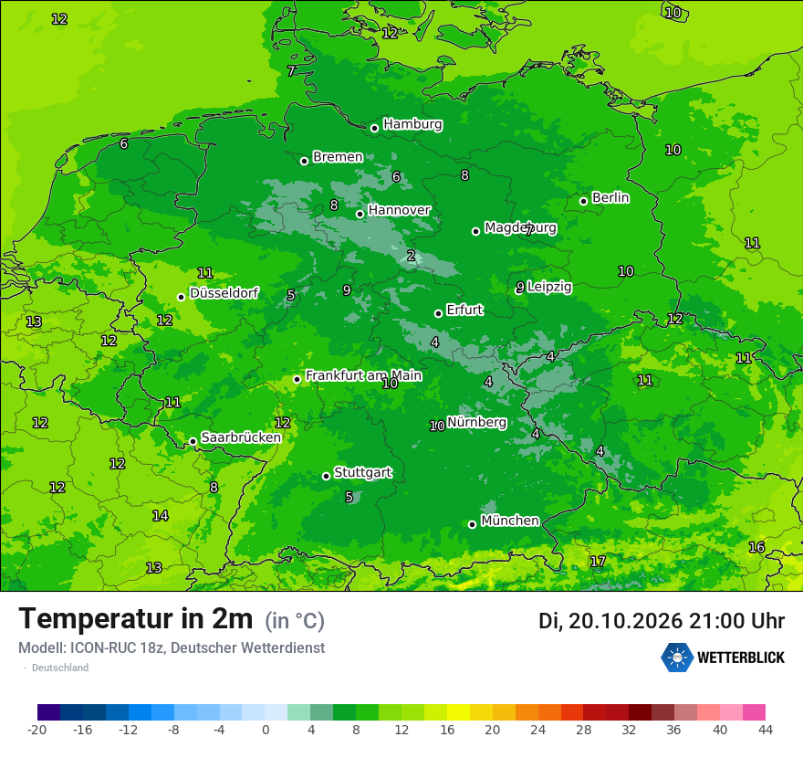 Wetterbild ICON-RUC