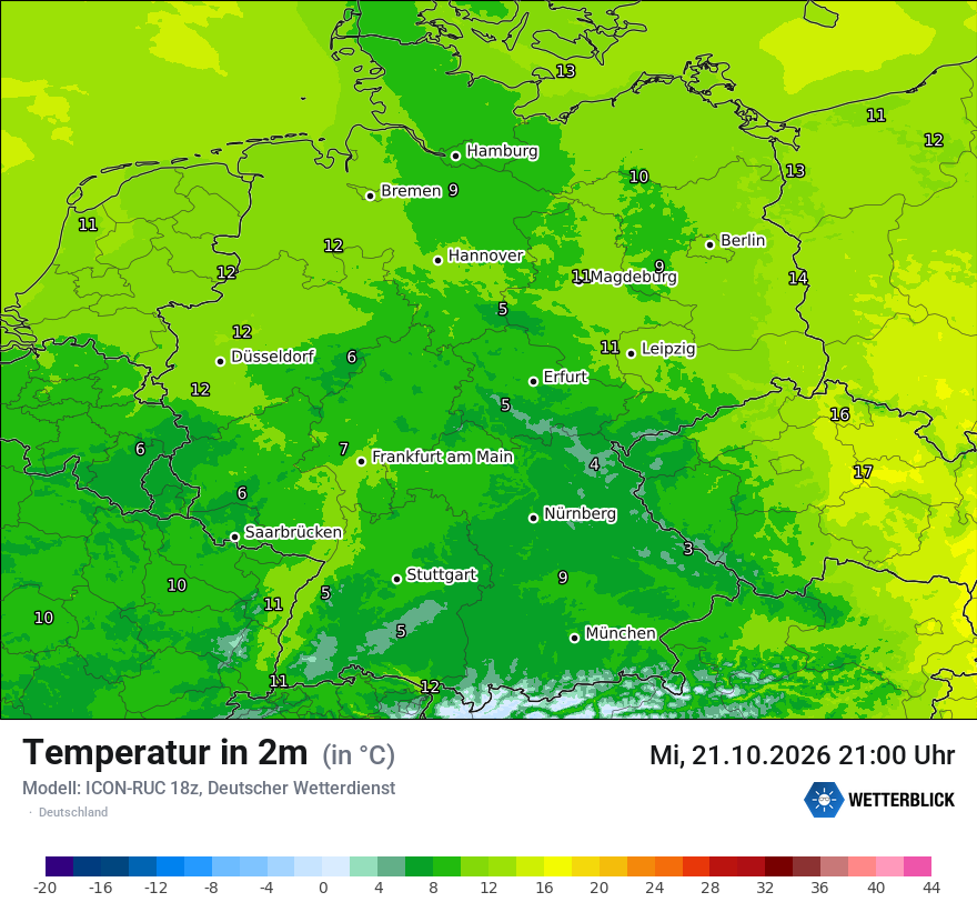 Wetterbild ICON-RUC