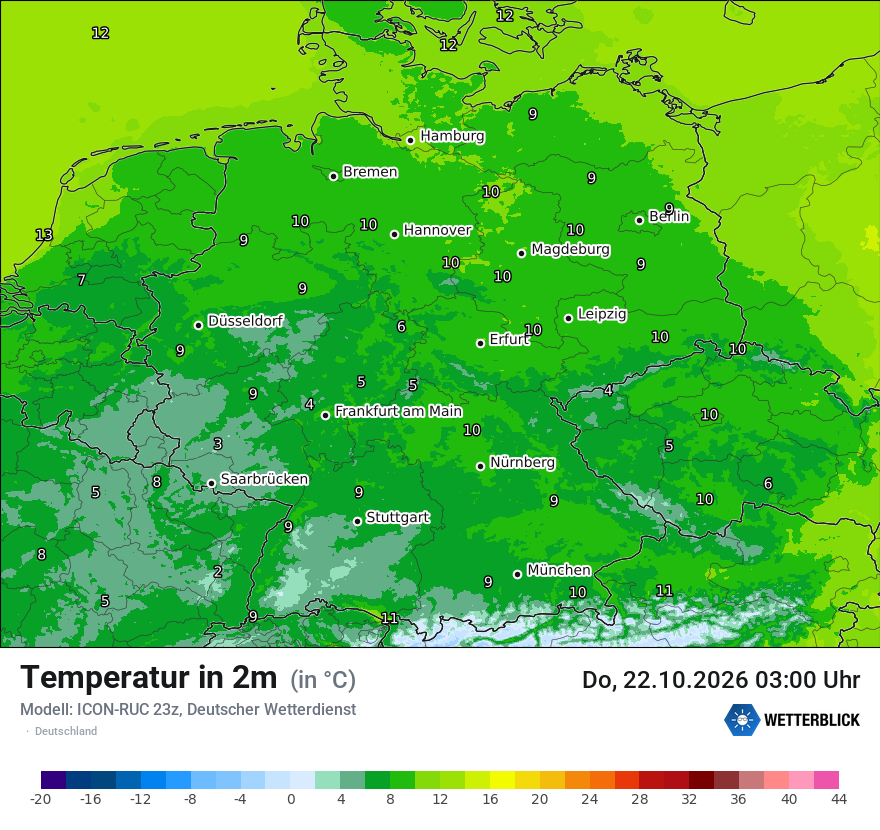 Wetterbild ICON-RUC