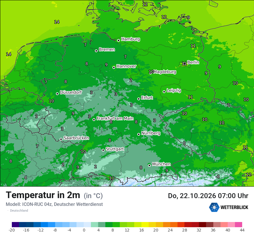 Wetterbild ICON-RUC
