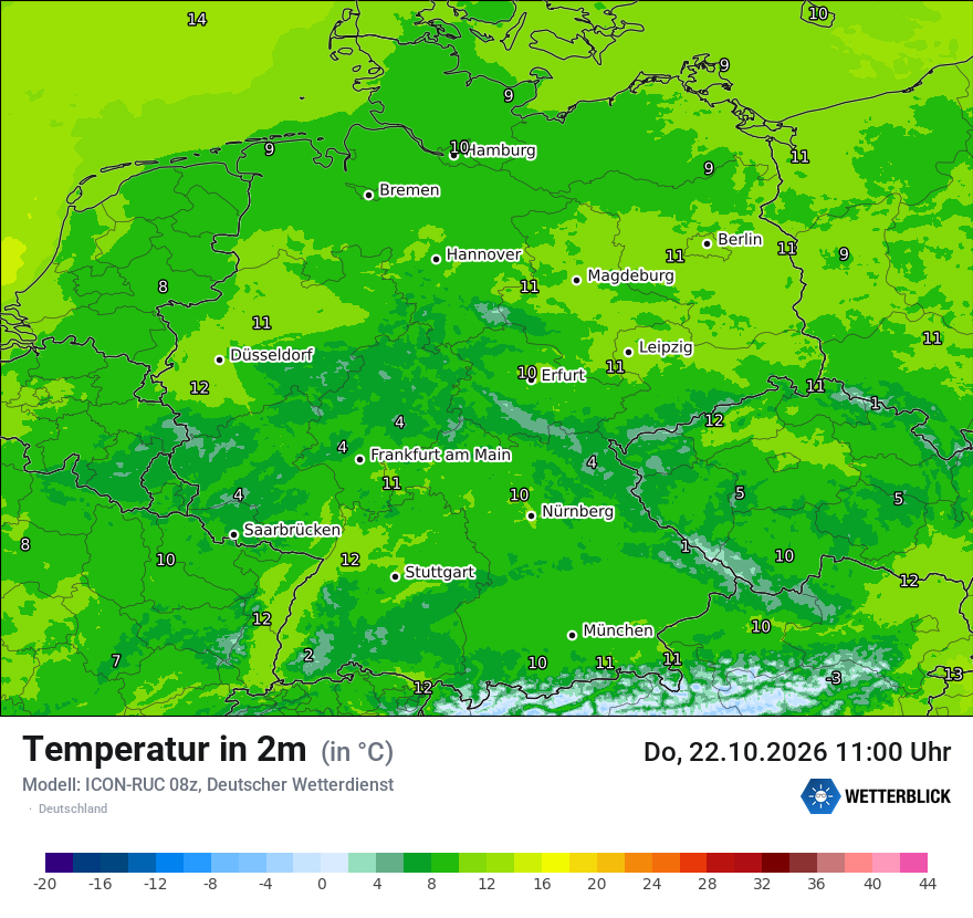 Wetterbild ICON-RUC