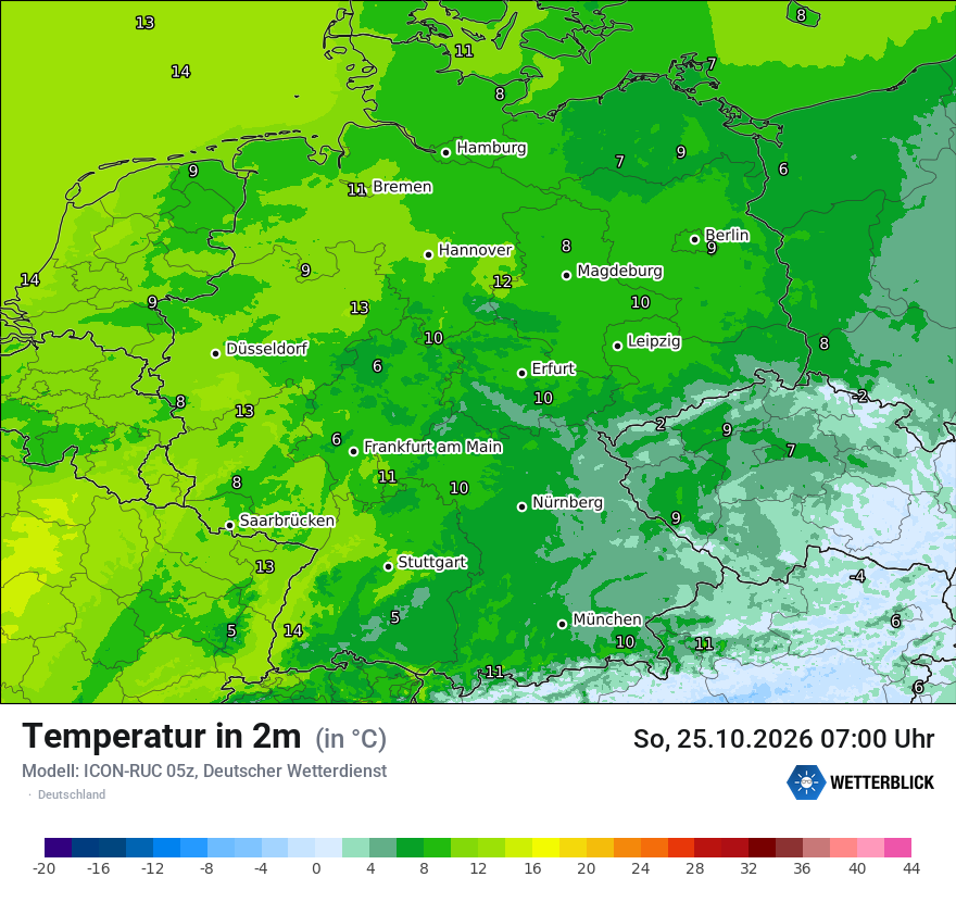 Wetterbild ICON-RUC