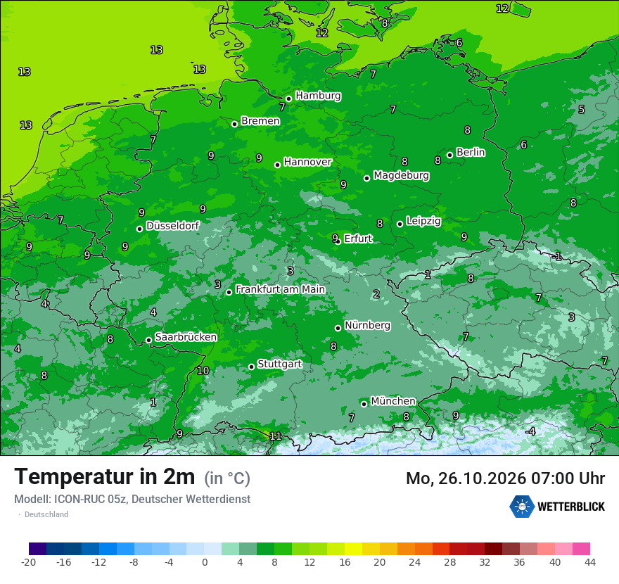 Wetterbild ICON-RUC