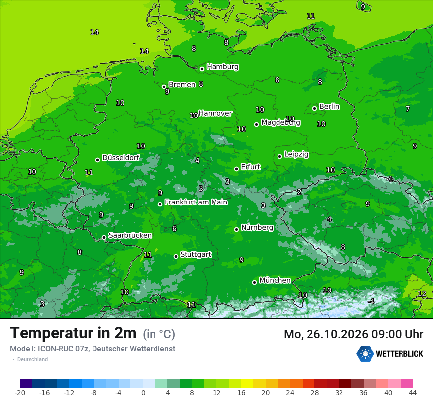 Wetterbild ICON-RUC