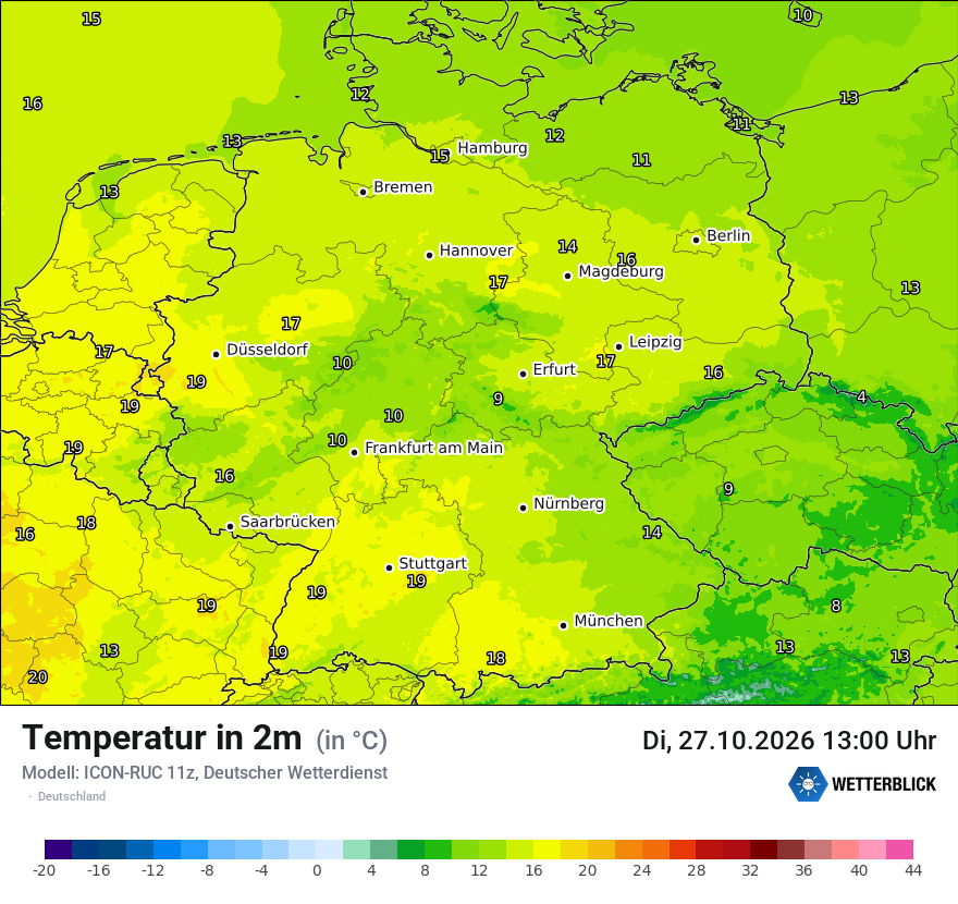 Wetterbild ICON-RUC