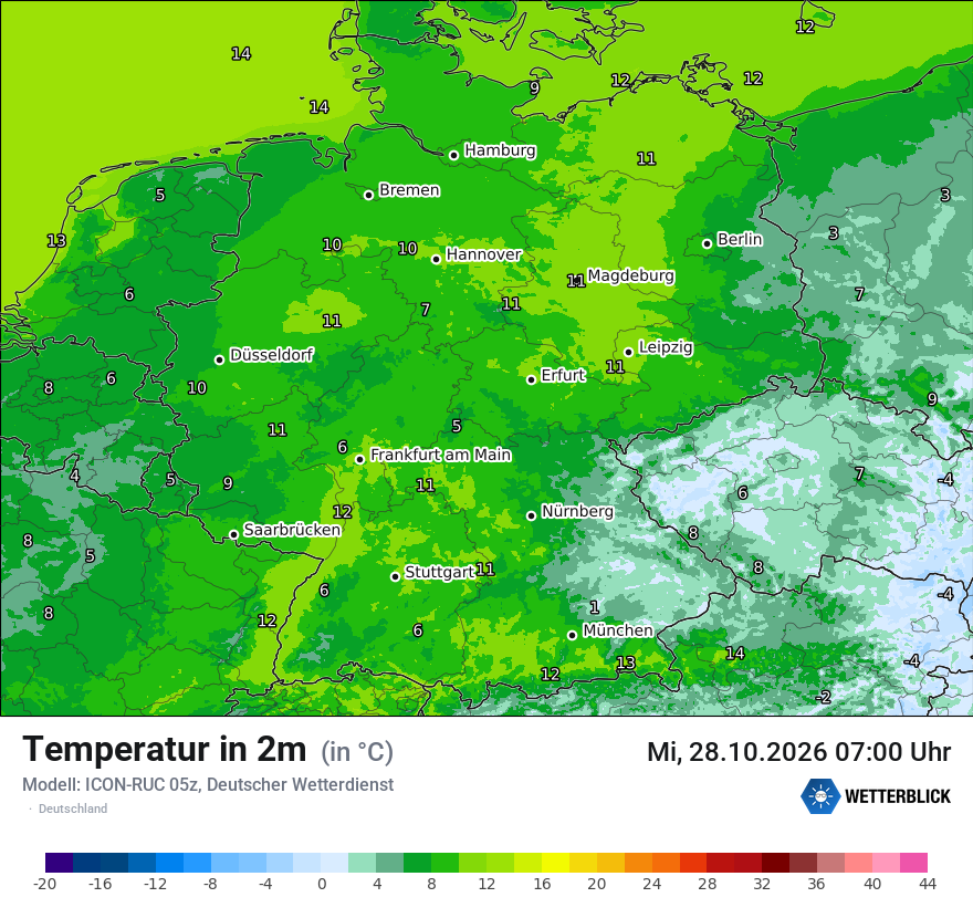 Wetterbild ICON-RUC
