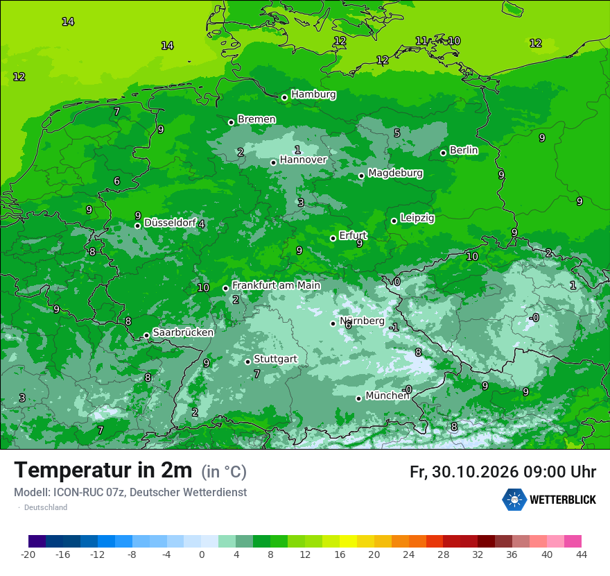 Wetterbild ICON-RUC