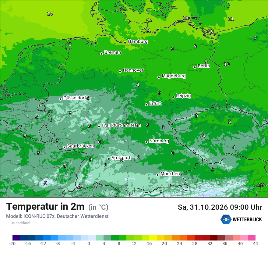 Wetterbild ICON-RUC