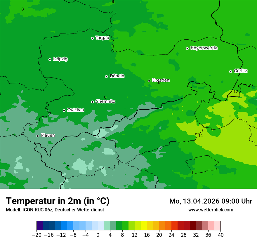 Modellkarte ICON-RUC – t2m – sn