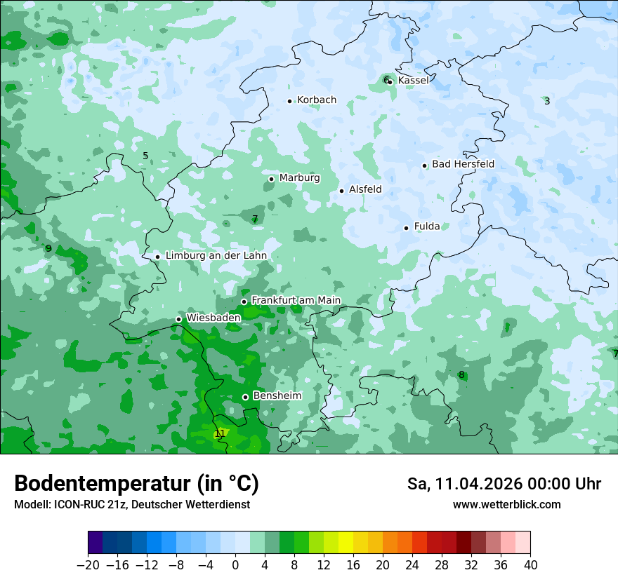 Modellkarte ICON-RUC – t_g – he