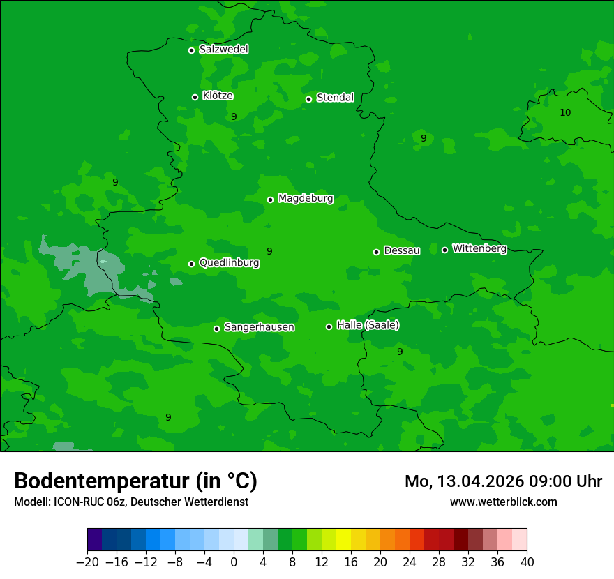 Modellkarte ICON-RUC – t_g – st