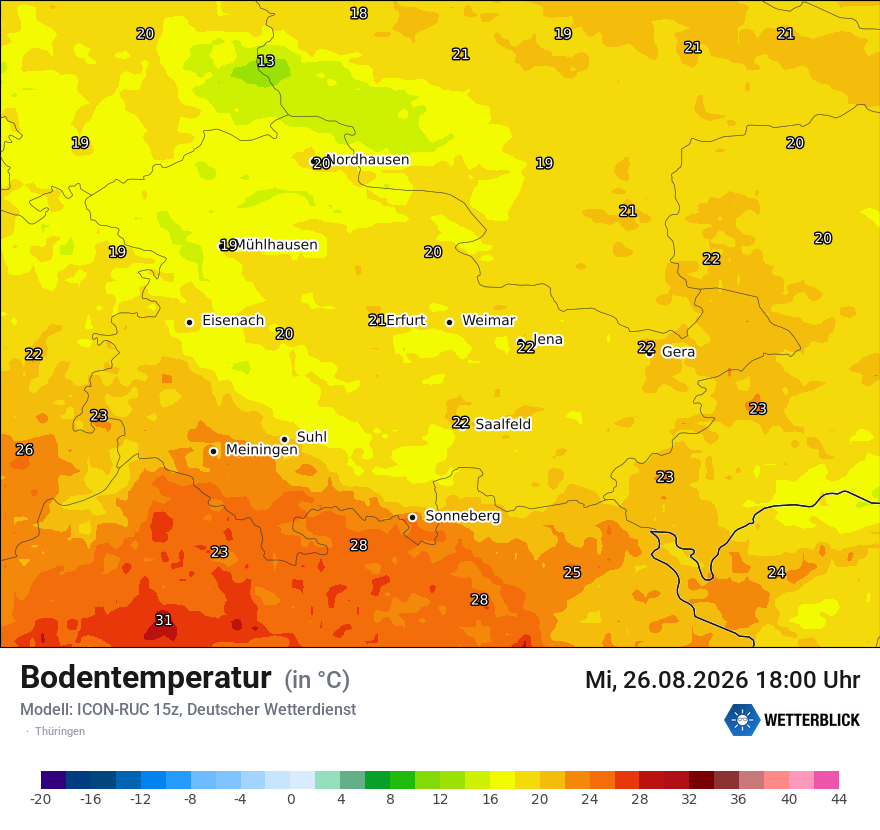 Modellkarte ICON-RUC – t_g – th