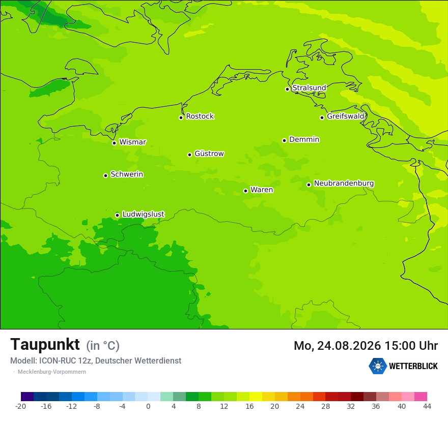 Modellkarte ICON-RUC – td – mv