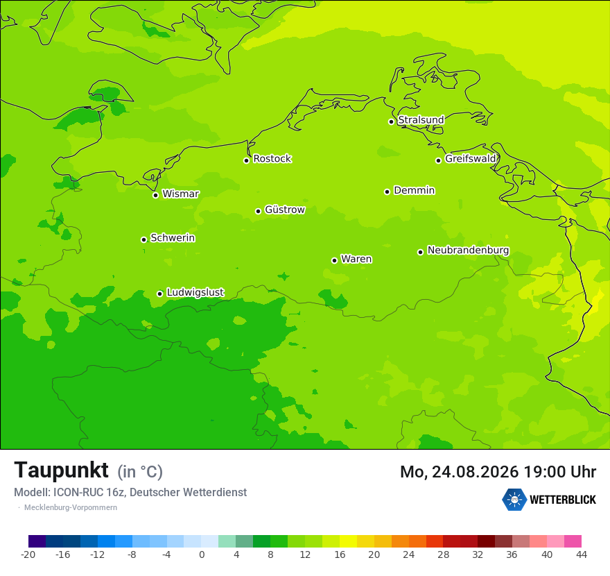 Modellkarte ICON-RUC – td – mv