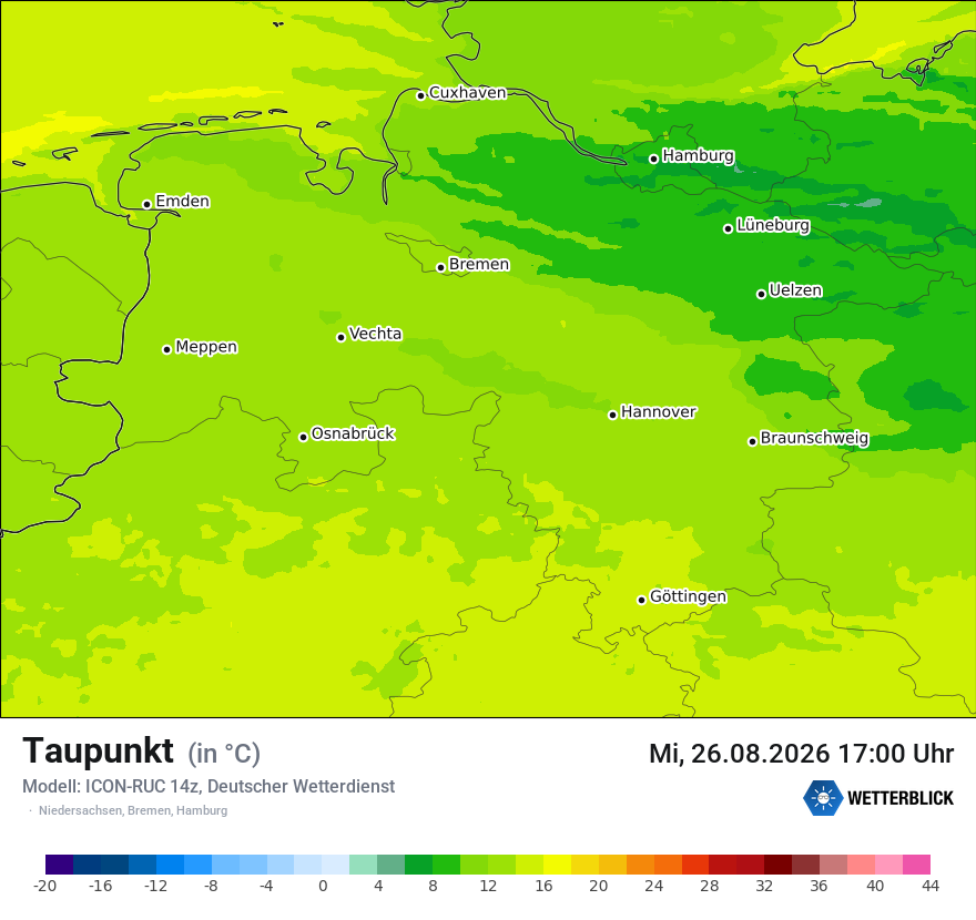 Modellkarte ICON-RUC – td – ni