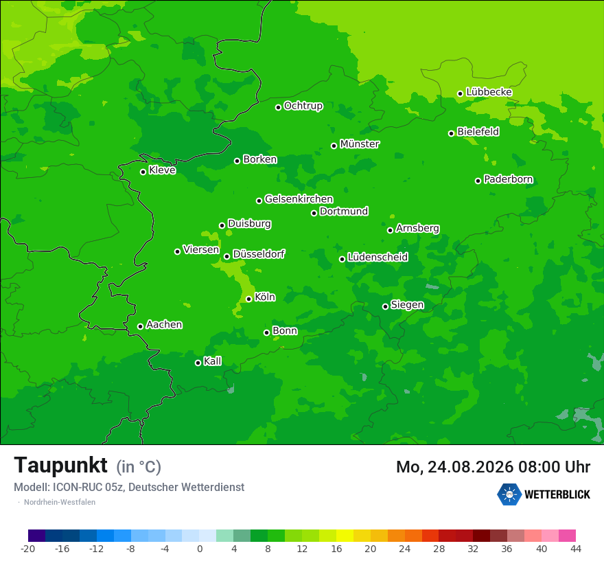 Modellkarte ICON-RUC – td – nrw