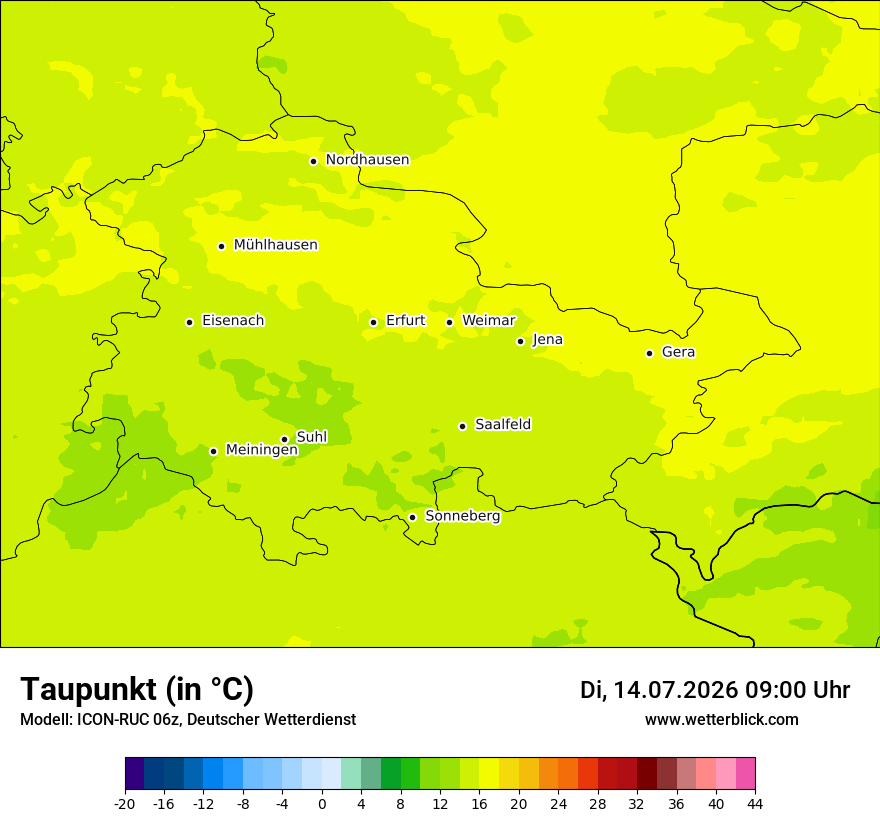 Modellkarte ICON-RUC – td – th