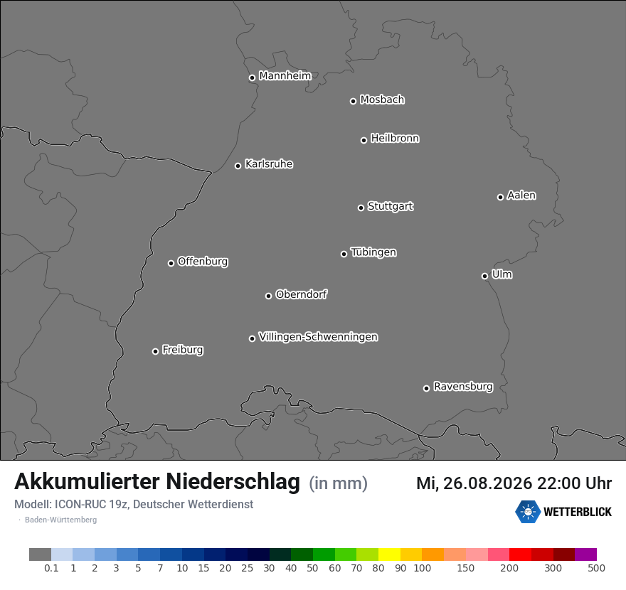 Modellkarte ICON-RUC – tot_prec – bw