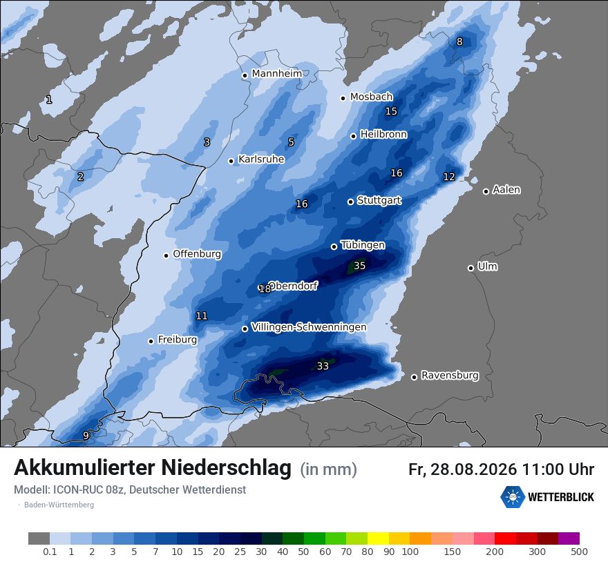 Modellkarte ICON-RUC – tot_prec – bw
