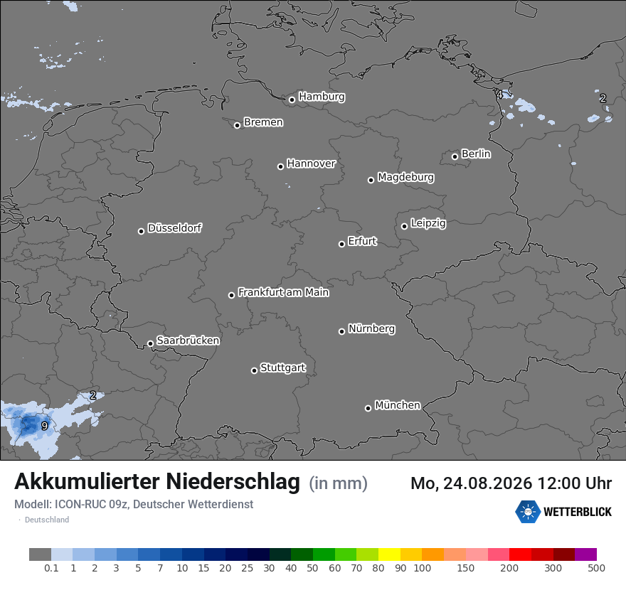 Modellkarte ICON-RUC – tot_prec – deutschland