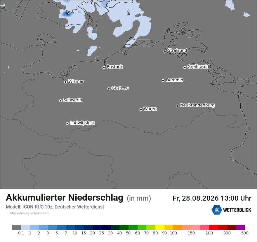 Modellkarte ICON-RUC – tot_prec – mv