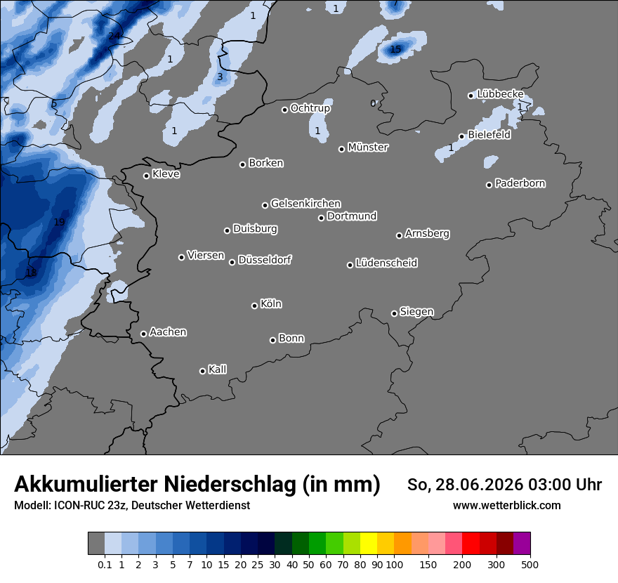 Modellkarte ICON-RUC – tot_prec – nrw