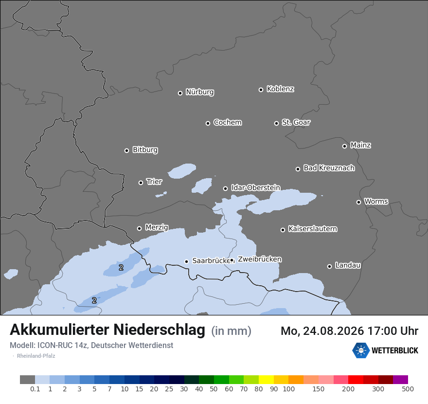 Modellkarte ICON-RUC – tot_prec – rp