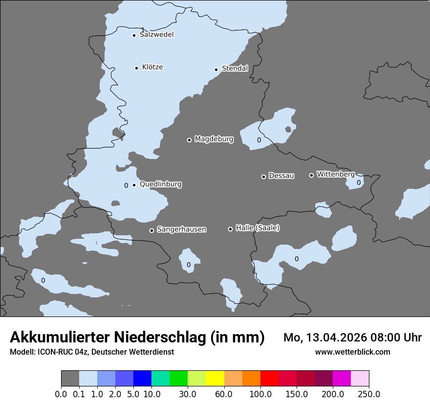 Modellkarte ICON-RUC – tot_prec – st