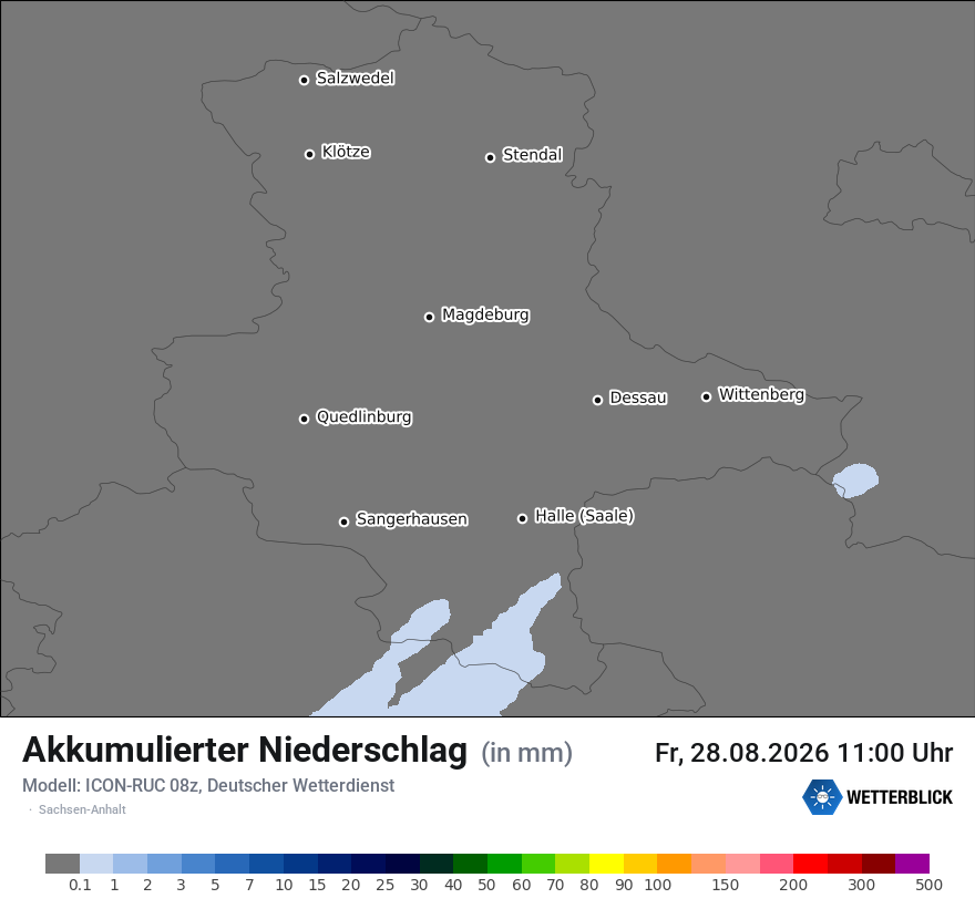 Modellkarte ICON-RUC – tot_prec – st