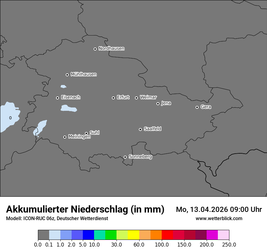 Modellkarte ICON-RUC – tot_prec – th