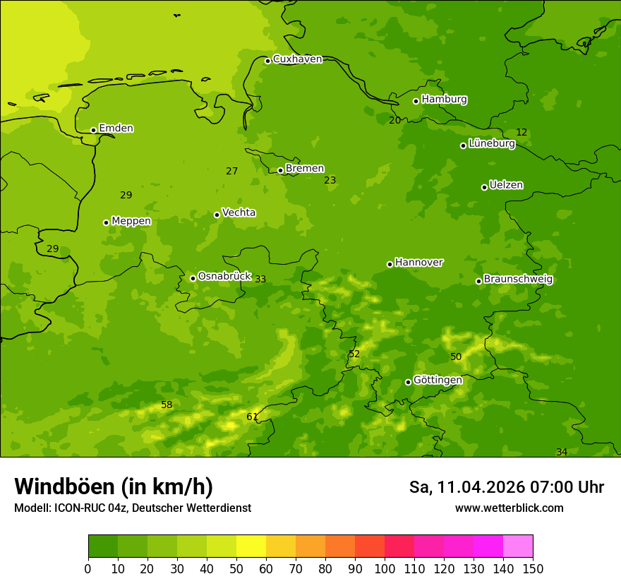 Modellkarte ICON-RUC – vmax – ni